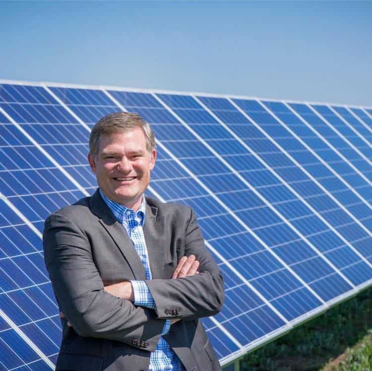 Mike Foote and solar panels