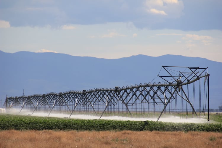 Center pivot irrigation, San Luis Valley, Allen Best