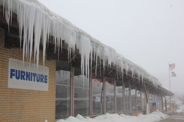 Icicles in Craig, March 5, 2023