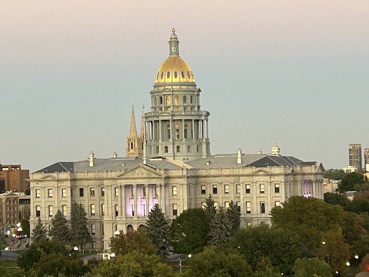 Colorado Capitol just after sunset