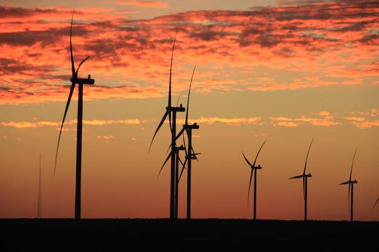 Wind turbines north of Kit Carson