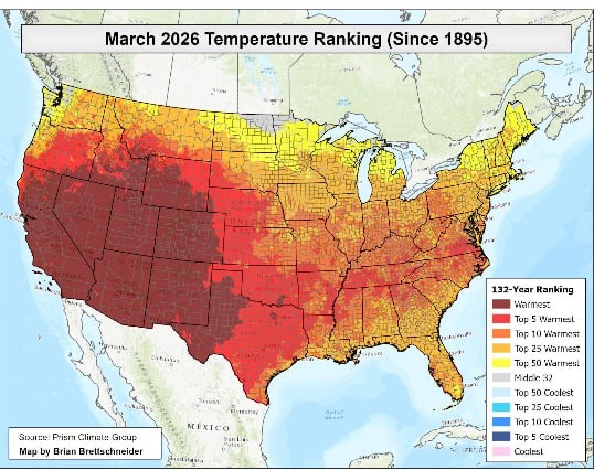 A record-hot March. Now comes an El Niño?